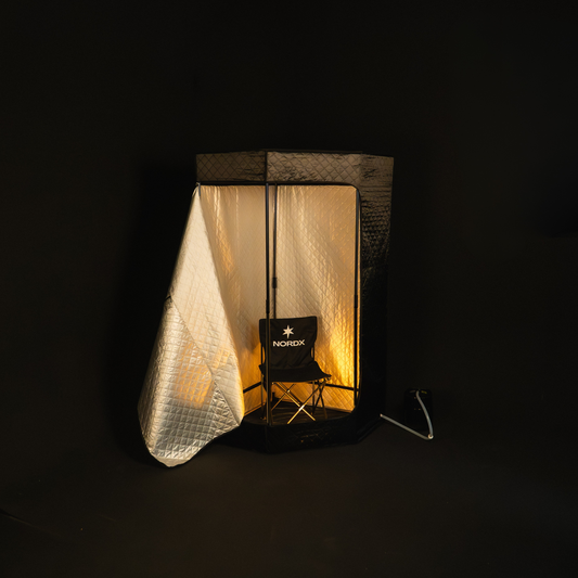 Nordx Dampfsauna mit modernem minimalistischem Design für Zuhause